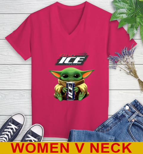 Star Wars Baby Yoda Hugs Bud Ice Beer Shirt 86