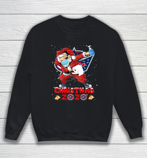 Columbus Blue Jackets Funny Santa Claus Dabbing Christmas 2020 NHL Sweatshirt