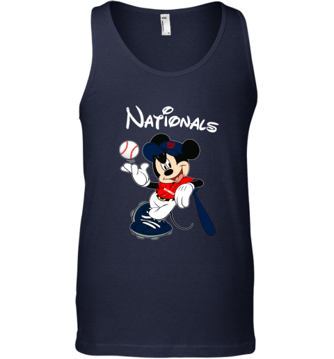 Baseball Mickey Team Washington Nationals Tank Top