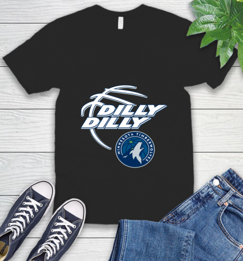 NBA Minnesota Timberwolves Dilly Dilly Basketball Sports V-Neck T-Shirt 2