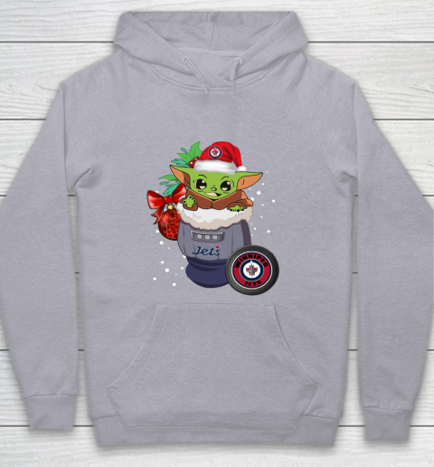 Winnipeg Jets Christmas Baby Yoda Star Wars Funny Happy NHL Youth Hoodie 5