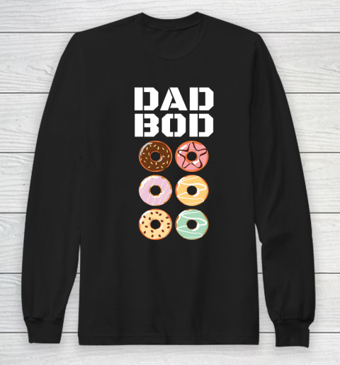 Father's Day Funny Gift Ideas Apparel  Dad Bod Donut Abs Dad Father T Shirt Long Sleeve T-Shirt