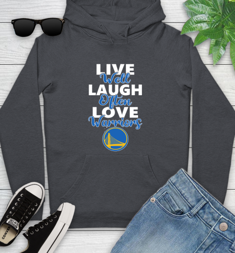 NBA Basketball Golden State Warriors Live Well Laugh Often Love Shirt Youth Hoodie 8