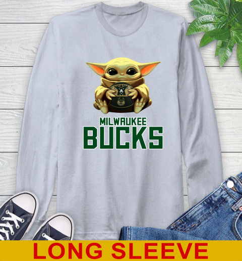 NBA Basketball Milwaukee Bucks Star Wars Baby Yoda Shirt 63