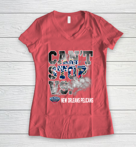 NBA New Orleans Pelicans Basketball Can't Stop Vs Women's V-Neck T-Shirt 4