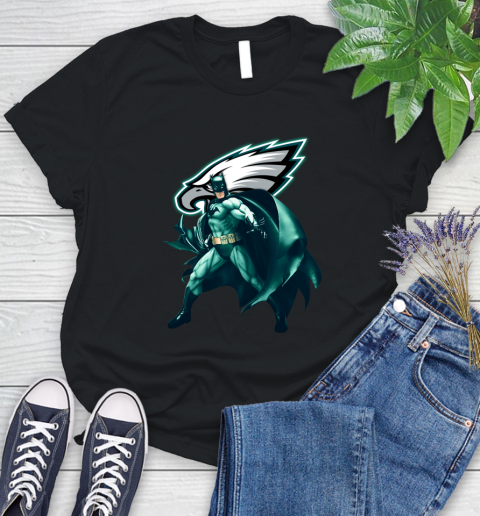 NFL Batman Football Sports Philadelphia Eagles Women's T-Shirt 2