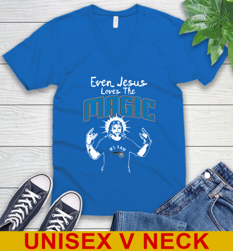 Orlando Magic NBA Basketball Even Jesus Loves The Magic Shirt V-Neck T-Shirt - Image 6