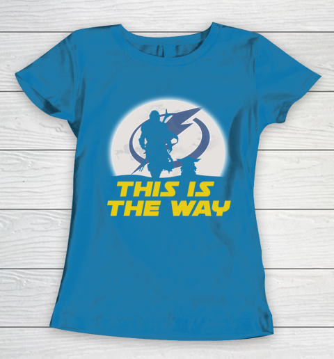 Tampa Bay Lightning NHL Ice Hockey Star Wars Yoda And Mandalorian This Is The Way Women's T-Shirt 6