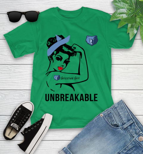 NBA Memphis Grizzlies Girl Unbreakable Basketball Sports Youth T-Shirt 3