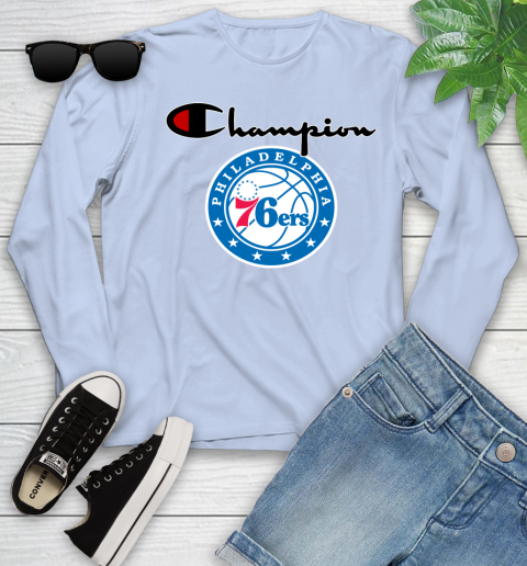 NBA Basketball Philadelphia 76ers Champion Shirt Youth Long Sleeve 6