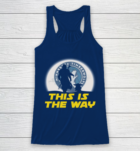 Minnesota Timberwolves NBA Basketball Star Wars Yoda And Mandalorian This Is The Way Racerback Tank 6