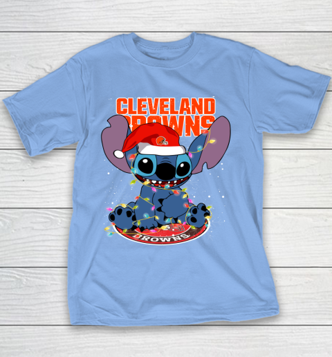 Cleveland Browns NFL Football noel stitch Christmas Youth T-Shirt 7
