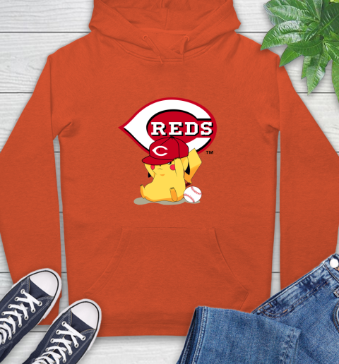 MLB Pikachu Baseball Sports Cincinnati Reds Hoodie 5