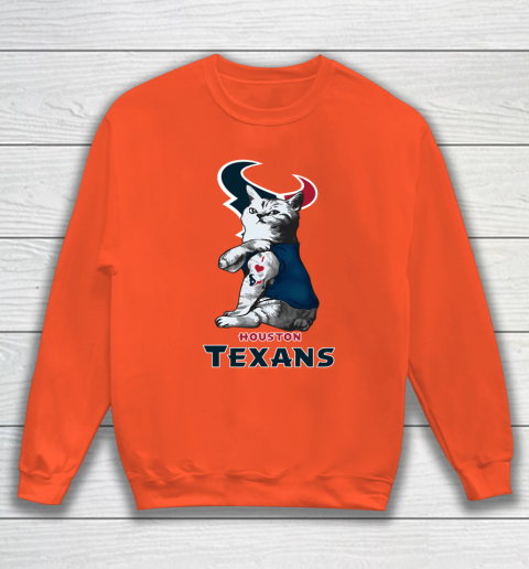 NFL Football My Cat Loves Houston Texans Sweatshirt 3