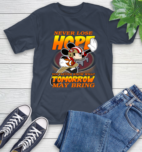 San Francisco 49ers NFL Football Mickey Disney Never Lose Hope T-Shirt 3