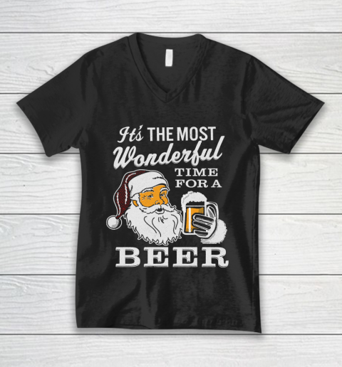 It's the Most Wonderful Time For A  Beer Lovers V-Neck T-Shirt