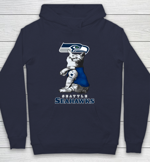 NFL Football My Cat Loves Seattle Seahawks Hoodie 2