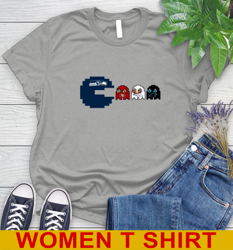 Seattle Seahawks NFL Football Pac Man Champion Women's T-Shirt 11