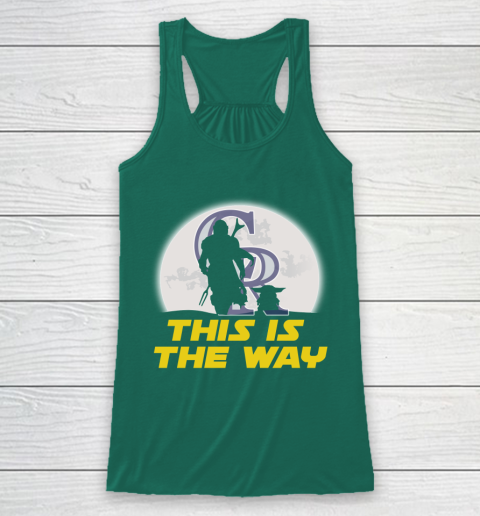 Colorado Rockies MLB Baseball Star Wars Yoda And Mandalorian This Is The Way Racerback Tank 5
