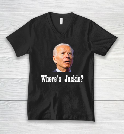 Where's Jackie Funny Anti Biden V-Neck T-Shirt