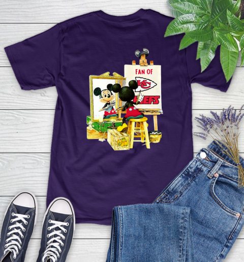 NFL Football Kansas City Chiefs Mickey Drawing Shirt 85
