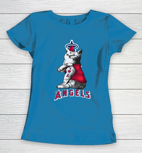 MLB Baseball My Cat Loves Los Angeles Angels Women's T-Shirt 6