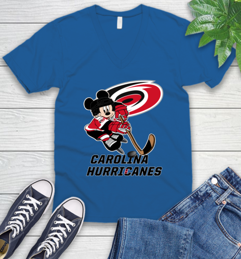 NHL Carolina Hurricanes Mickey Mouse Disney Hockey T Shirt V-Neck T-Shirt 6