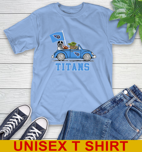 NFL Football Tennessee Titans Darth Vader Baby Yoda Driving Star Wars Shirt T-Shirt 11