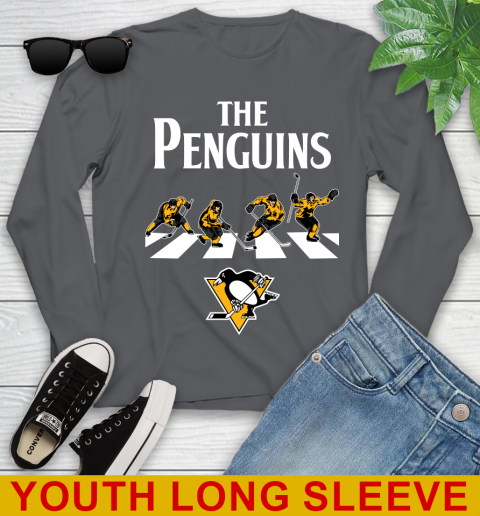 NHL Hockey Pittsburgh Penguins The Beatles Rock Band Shirt Youth Long Sleeve 9