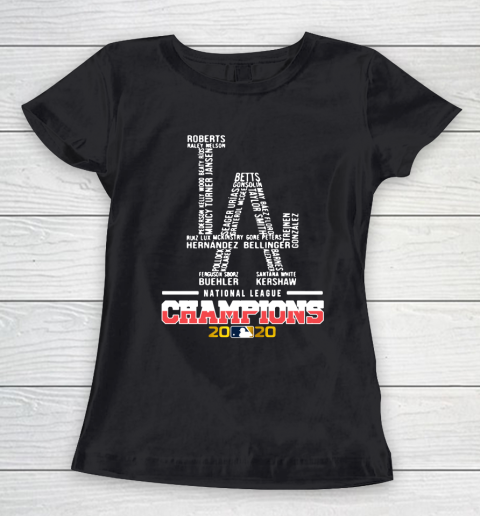 Los Angeles Dodgers Logo National League Champions 2020 Women's T-Shirt