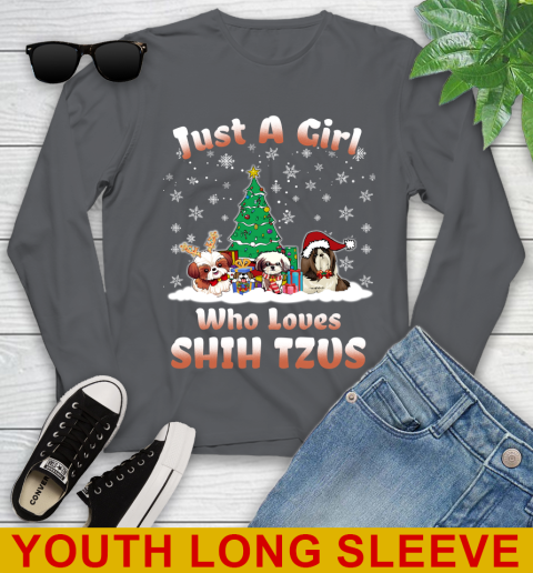 Christmas Just a girl who love shih tzus dog pet lover 125