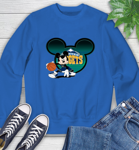NBA Denver Nuggets Mickey Mouse Disney Basketball Sweatshirt 8