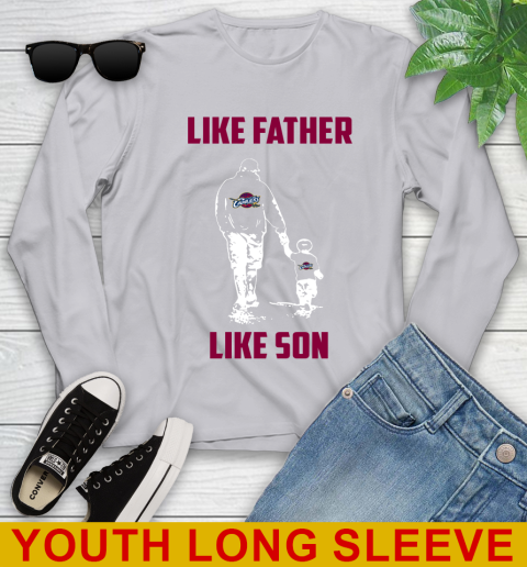 Cleveland Cavaliers NBA Basketball Like Father Like Son Sports Youth Long Sleeve 5