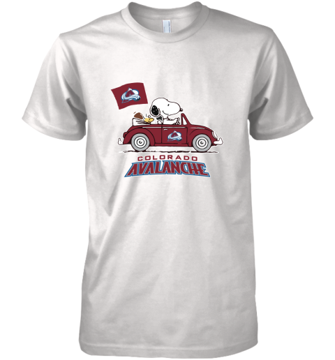 Snoopy And Woodstock Ride The Colorado Avalanche Car NHL Premium Men's T-Shirt