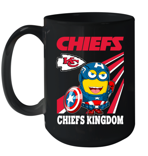 NFL Football Kansas City Chiefs Captain America Marvel Avengers Minion Shirt Ceramic Mug 15oz