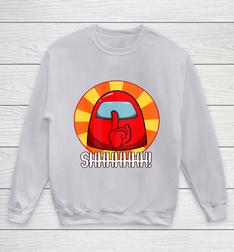Among Us Game Shirt Cool Among Us shirt Crewmate or Impostor SHHHHHH Youth Sweatshirt 3