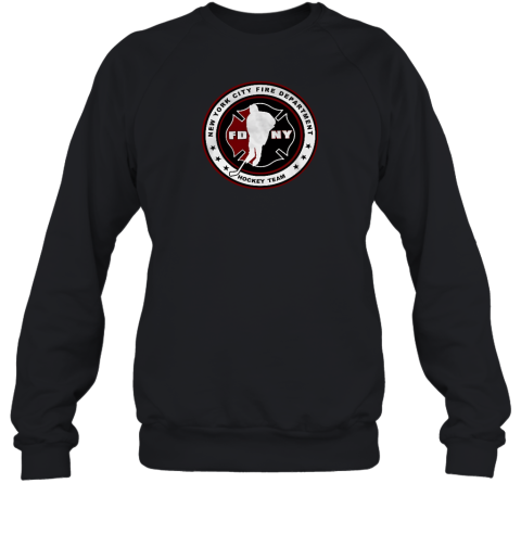 Spittin' Chiclets Fdny Hockey New York City Fire Department Hockey Team Sweatshirt