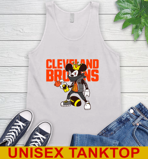Cleveland Browns NFL Football Mickey Peace Sign Sports Tank Top
