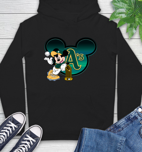 MLB Oakland Athletics The Commissioner's Trophy Mickey Mouse Disney Hoodie 2