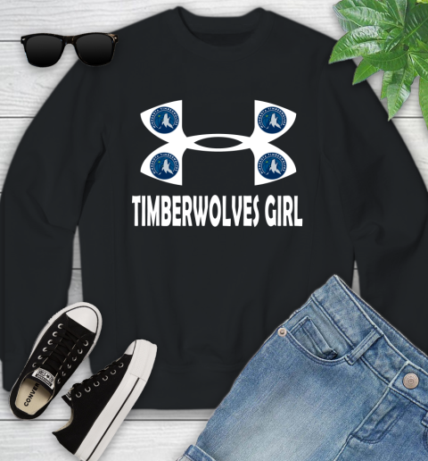 NBA Minnesota Timberwolves Girl Under Armour Basketball Sports Youth Sweatshirt