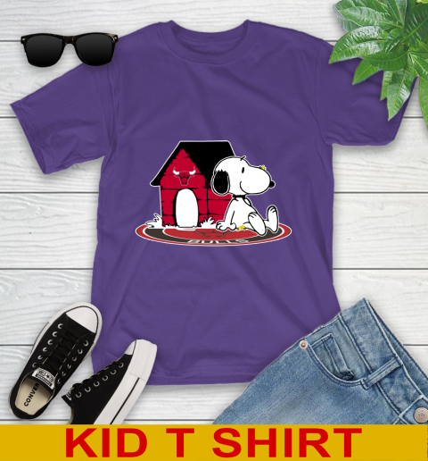 NBA Basketball Chicago Bulls Snoopy The Peanuts Movie Shirt Youth T-Shirt 4