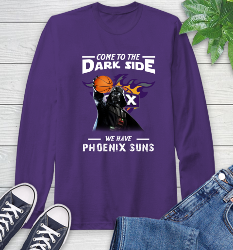 NBA Come To The Dark Side We Have Phoenix Suns Star Wars Darth Vader Basketball Long Sleeve T-Shirt 5