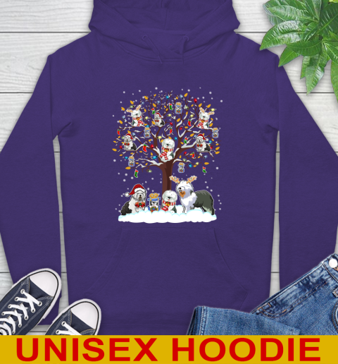 Old english Sheep dog dog pet lover light christmas tree shirt 17