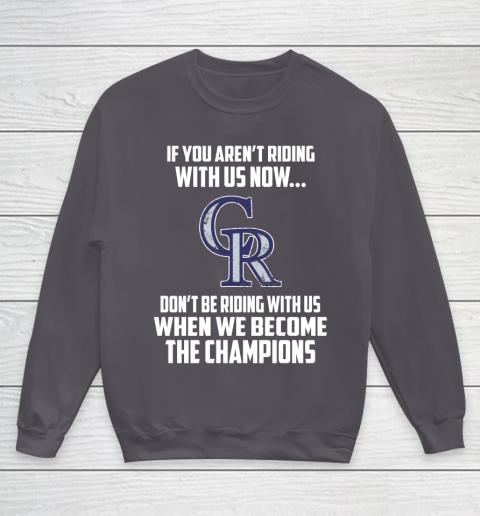 MLB Colorado Rockies Baseball We Become The Champions Youth Sweatshirt 5