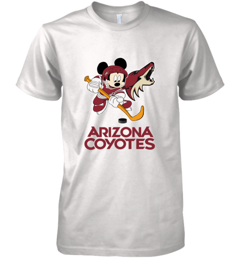 NHL Hockey Mickey Mouse Team Arizona Coyotes Premium Men's T-Shirt