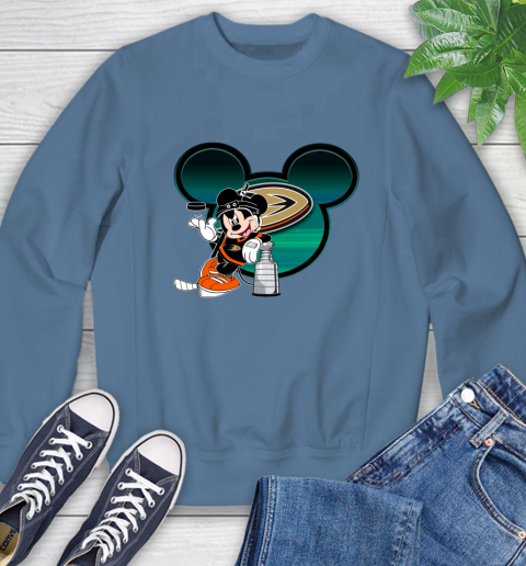 NHL Anaheim Ducks Stanley Cup Mickey Mouse Disney Hockey T Shirt Sweatshirt 7