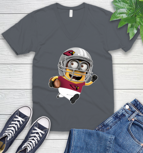 NFL Arizona Cardinals Minions Disney Football Sports V-Neck T-Shirt 5