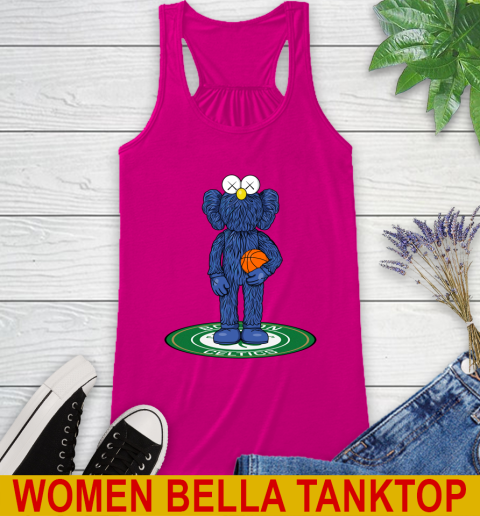 NBA Basketball Boston Celtics Kaws Bff Blue Figure Shirt Racerback Tank 8