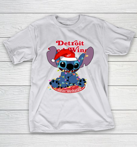 Detroit Red Wings NHL Hockey noel stitch Christmas T-Shirt 9