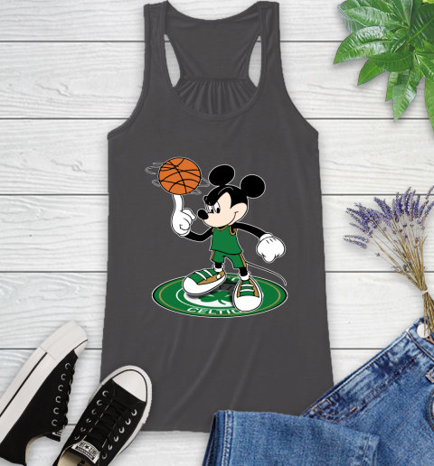 NBA Basketball Boston Celtics Cheerful Mickey Disney Shirt Racerback Tank 12